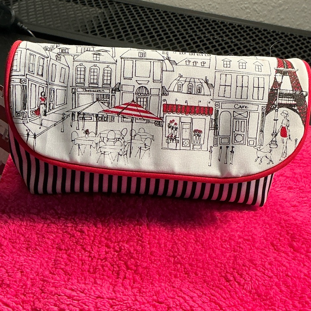 Chic Parisian Print Clutch